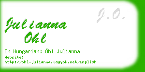 julianna ohl business card