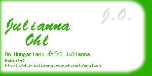 julianna ohl business card